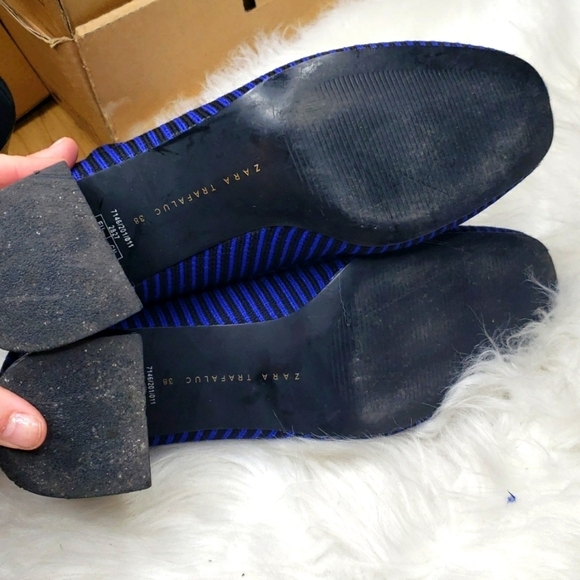 Zara Contrasting Sock-Style Ankle Boots in Electric Blue 38 - Picture 13 of 14